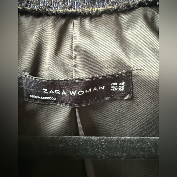 ZARA - fringe twill blazer with pearl details - XS - Picture 4 of 7